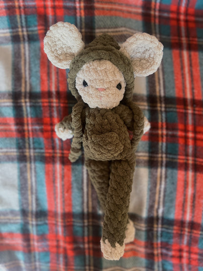 Brie Mouse - Olive Green Jammies