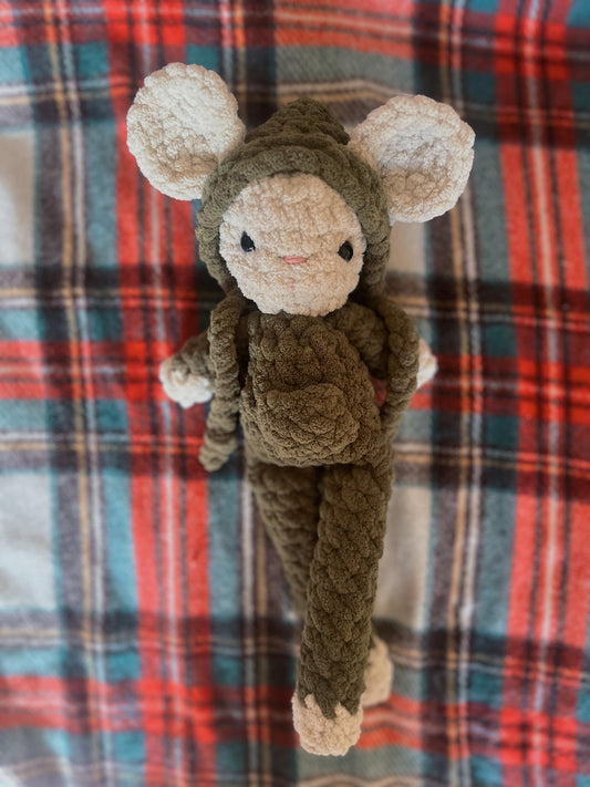 Brie Mouse - Olive Green Jammies