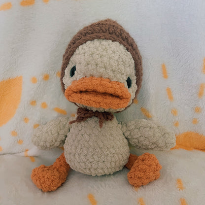 Bubbles the Duck // Light Brown Bonnet