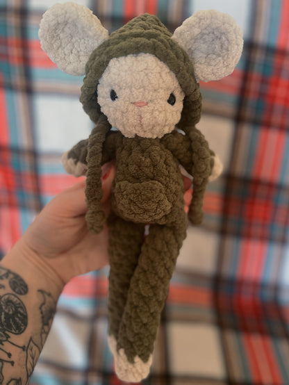 Brie Mouse - Olive Green Jammies